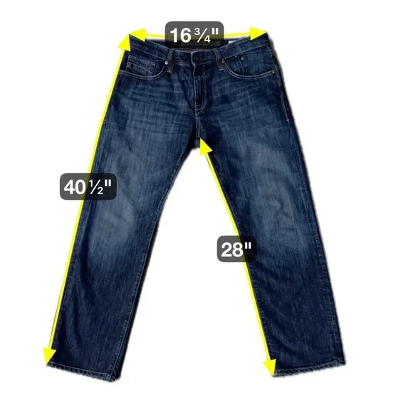 Mavi Mens Zach Straight Leg Jeans 34x30 Blue Denim Made In Turkey Cotton Blend - Picture 9 of 9